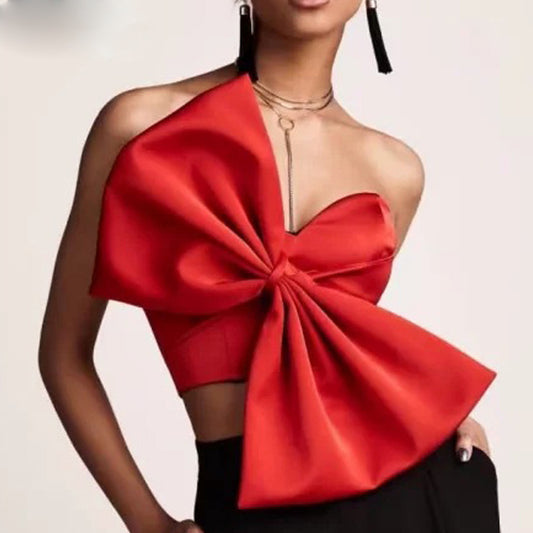 Bow Crop Top | Bow Wrapped Top | Vibez Fashion