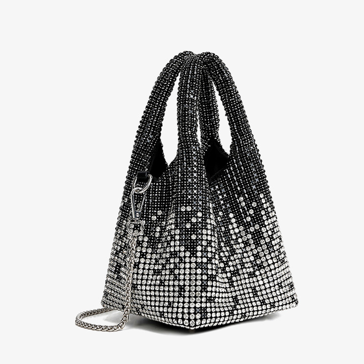 Dinner Bag Full Diamond Women Handbag Rhinestone Bucket Bag Shoulder Crossbody Women Bag King Diamond Bag