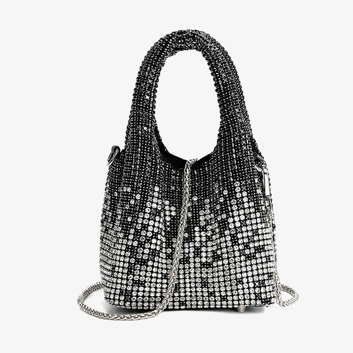 Dinner Bag Full Diamond Women Handbag Rhinestone Bucket Bag Shoulder Crossbody Women Bag King Diamond Bag