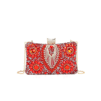 Inlaid with Diamond Dinner Bag Women Cocktail Rhinestone Bag Socialite Dress Clutch Accessories