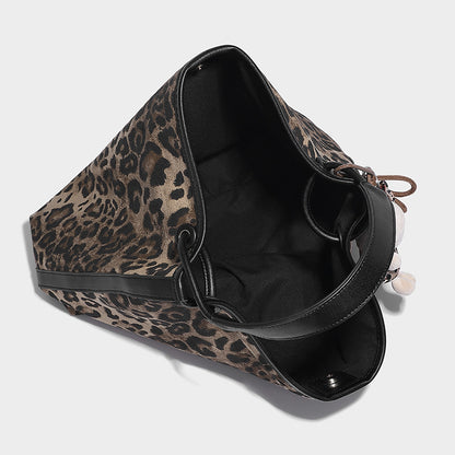 Autumn Winter Leopard Print Handbag High Sense Large Capacity Office All Matching Shoulder Bag Tote Bag