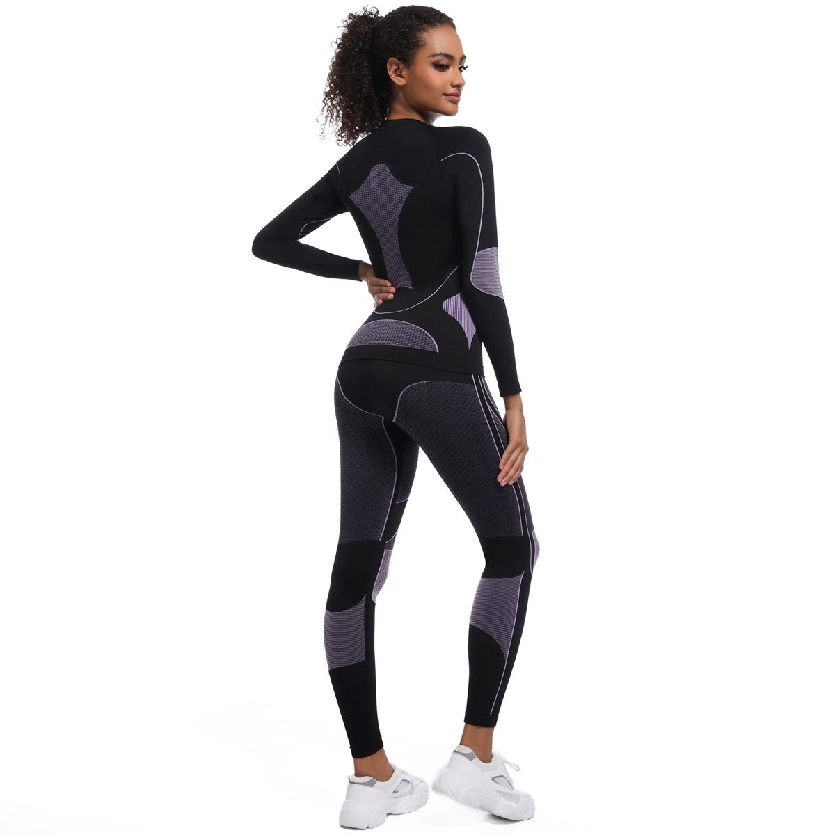 Seamless Knitted Autumn Winter Ski Fast Drying Clothes Running Sports Cycling Yoga Shapewear Compression Underwear