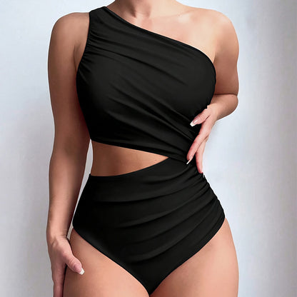 One Shoulder Sexy Bikini Spring Swimwear Spring Beach One Piece Swimsuit for Women