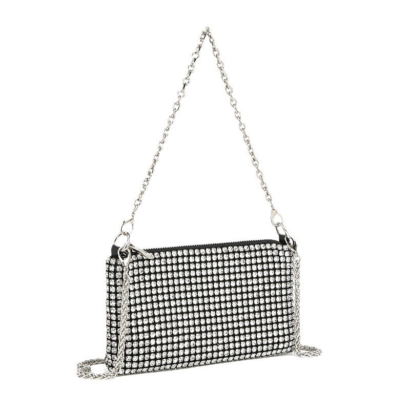 Rhinestone Bag Women Chain Diamond Embedded Shoulder Messenger Bag