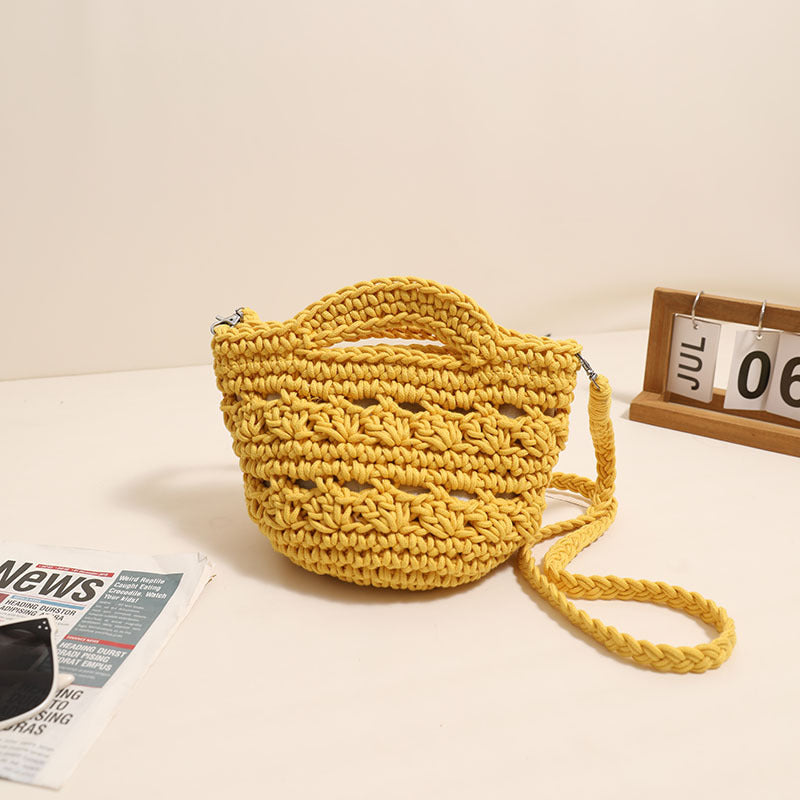 Colored Crossbody Cotton Thread Yellow Belt Lining