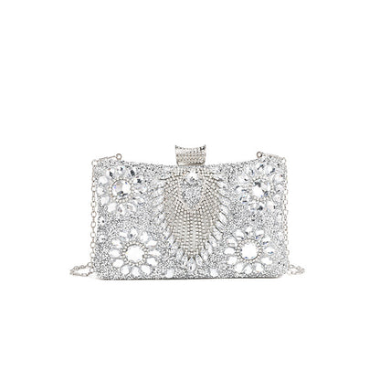 Inlaid with Diamond Dinner Bag Women Cocktail Rhinestone Bag Socialite Dress Clutch Accessories