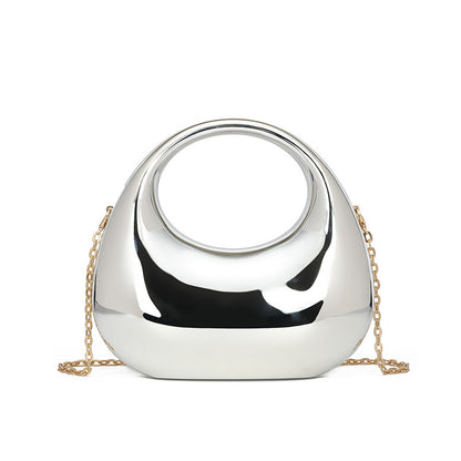 Colorful Crescent Moon Acrylic Handbag Socialite Handbag Makeup Dinner Women Bag