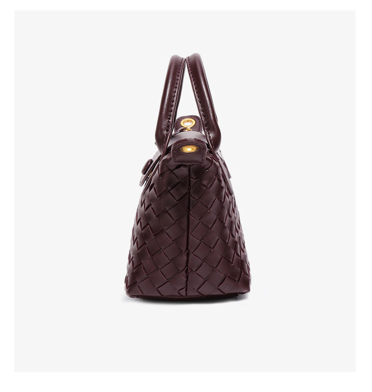 Woven Small Dumpling Bag Texture Popular Portable Bucket Bag High End Shoulder Messenger Bag