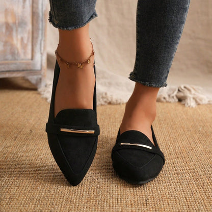 Pumps Elegant Summer Women's Shoes Slip-on Lofter Flat Bottom Shallow Mouth Black Casual Shoes