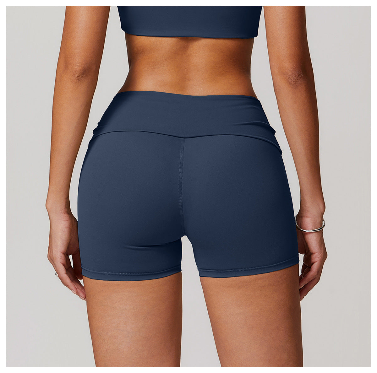 Outdoor Sports Yoga Shorts Women Tight Belly Trimming Summer Outdoor Wear Folding High Waist Hip Lift Fitness Pants