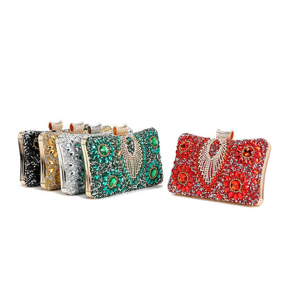 Inlaid with Diamond Dinner Bag Women Cocktail Rhinestone Bag Socialite Dress Clutch Accessories