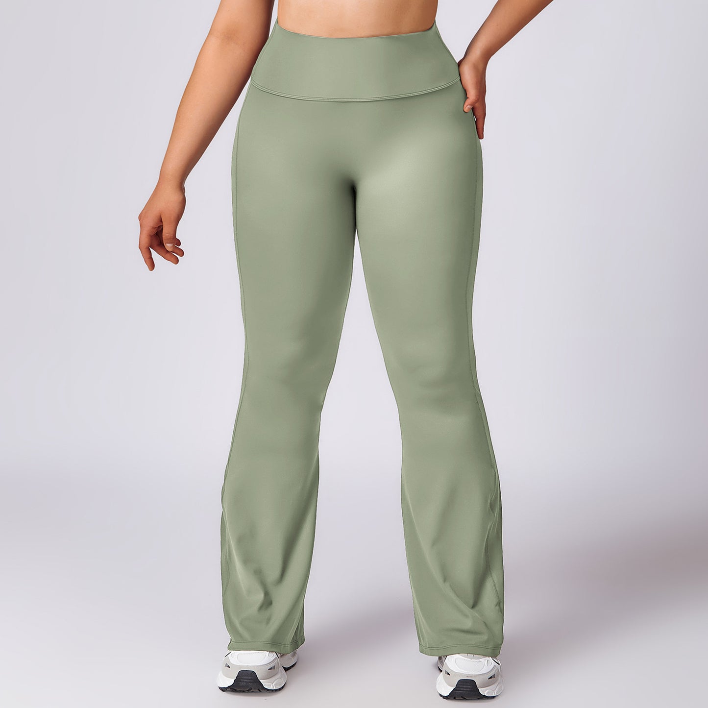 Bell-Bottom Pants Pea Green