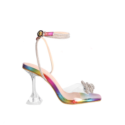 High Heel Sandals | Rhinestone High Heels | Vibez Fashion