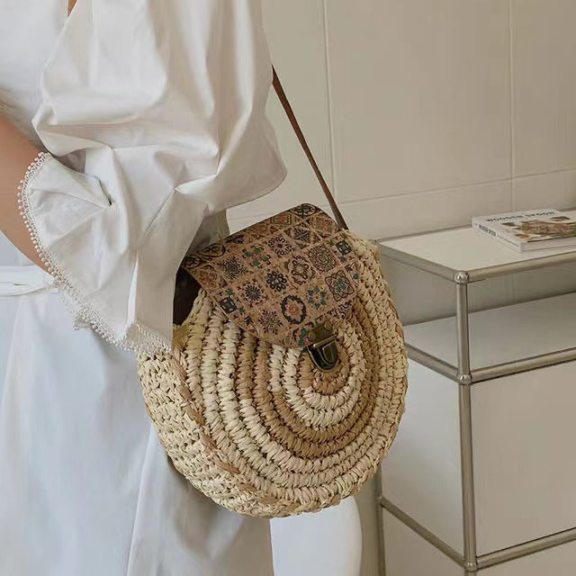 Direct round Crossbody Straw Bag Shoulder Straw Bag Woven Bag Vacation Beach Bag Women Bag