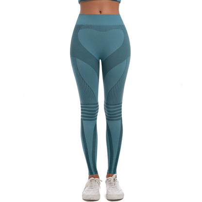 Seamless Knitted Yoga Pants Outdoor Sports Cycling Clothing Ski Women Thermal Underwear Fitness Pants Sets