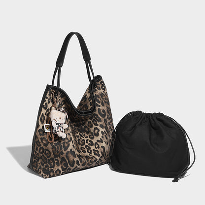 Autumn Winter Leopard Print Handbag High Sense Large Capacity Office All Matching Shoulder Bag Tote Bag